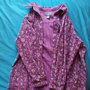 Floral Print Corduroy Dress